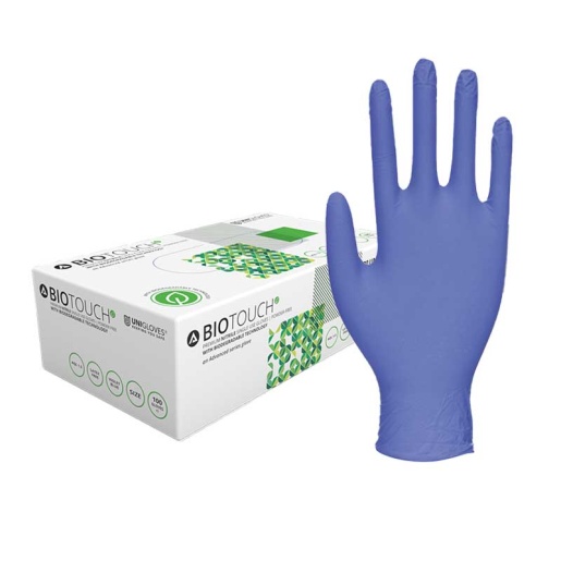 Unigloves Biotouch Nitrile Biodegradable Disposable Gloves (Box of 100)