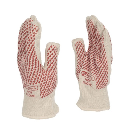 Polyco Hot Glove BBQ Gloves with Fingers (28cm Cuff)