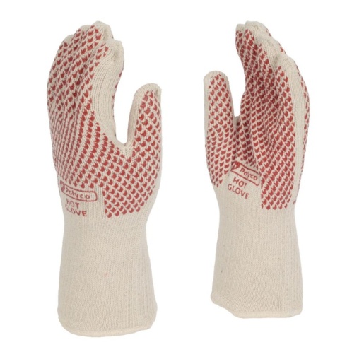 Polyco Hot Glove BBQ Gloves with Fingers (34cm Cuff)