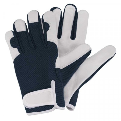 Smart Gardeners Blue Leather Gardening Gloves